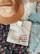 Load image into Gallery viewer, NEW - Excuse Me While I Drink Wine & Smash The Patriarchy Tees (4 Colours)