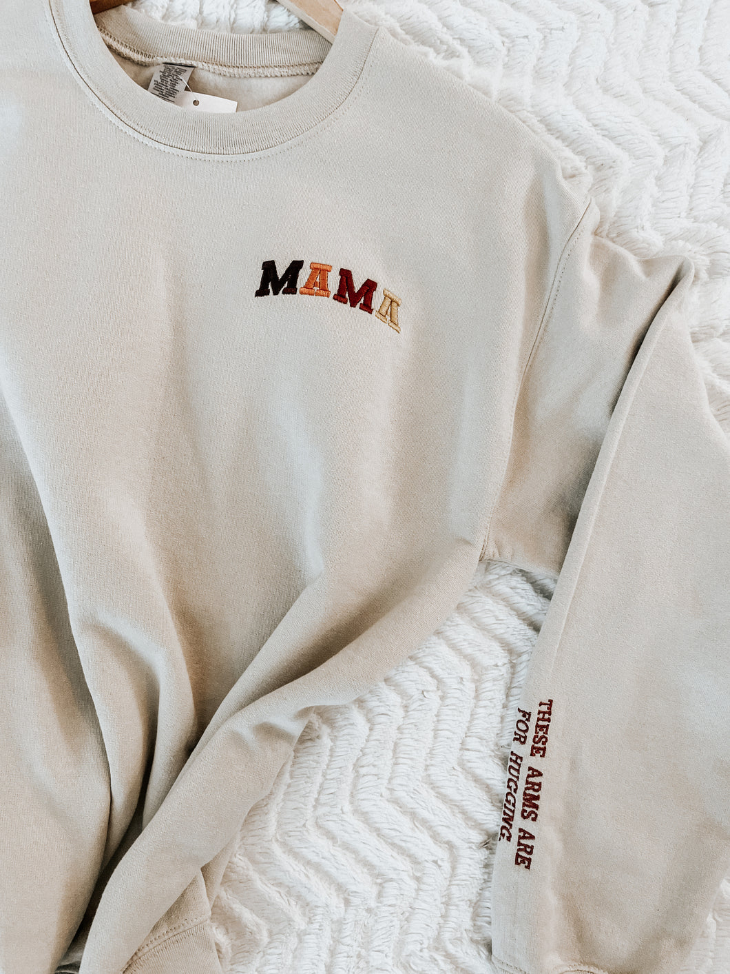 The Rory - Neutral Double Embroidered Mama Sweatshirt (2 Colours)