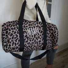 Load image into Gallery viewer, Embroidered Leopard Duffle Bags (2 Colours)
